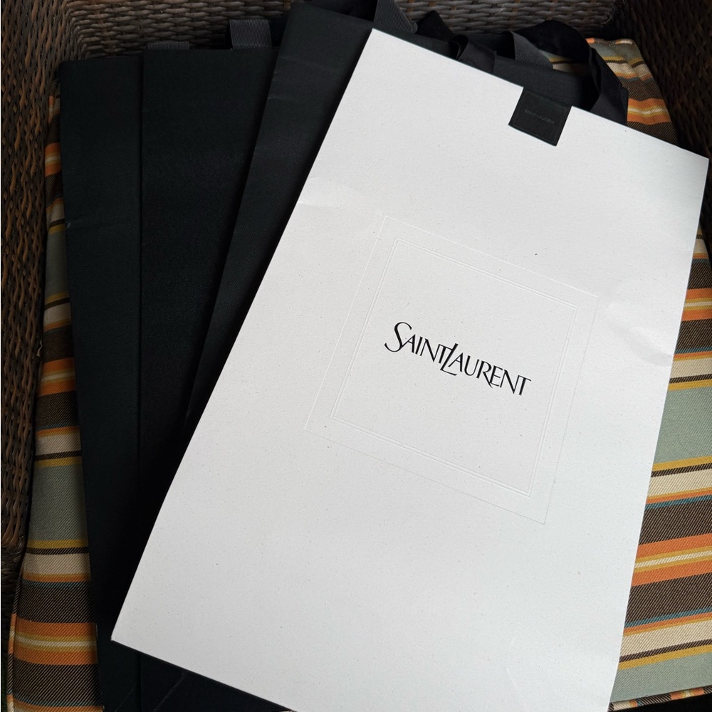 SAINT LAURENT shopping bags bundle- bundle of 6